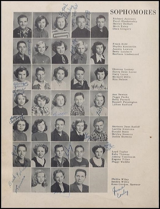 Sophomores 1954