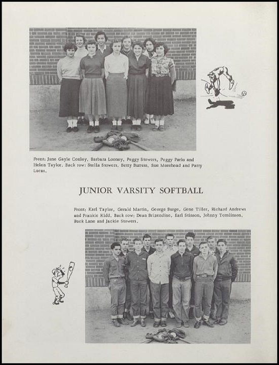 Junior Varsity Softball 1955